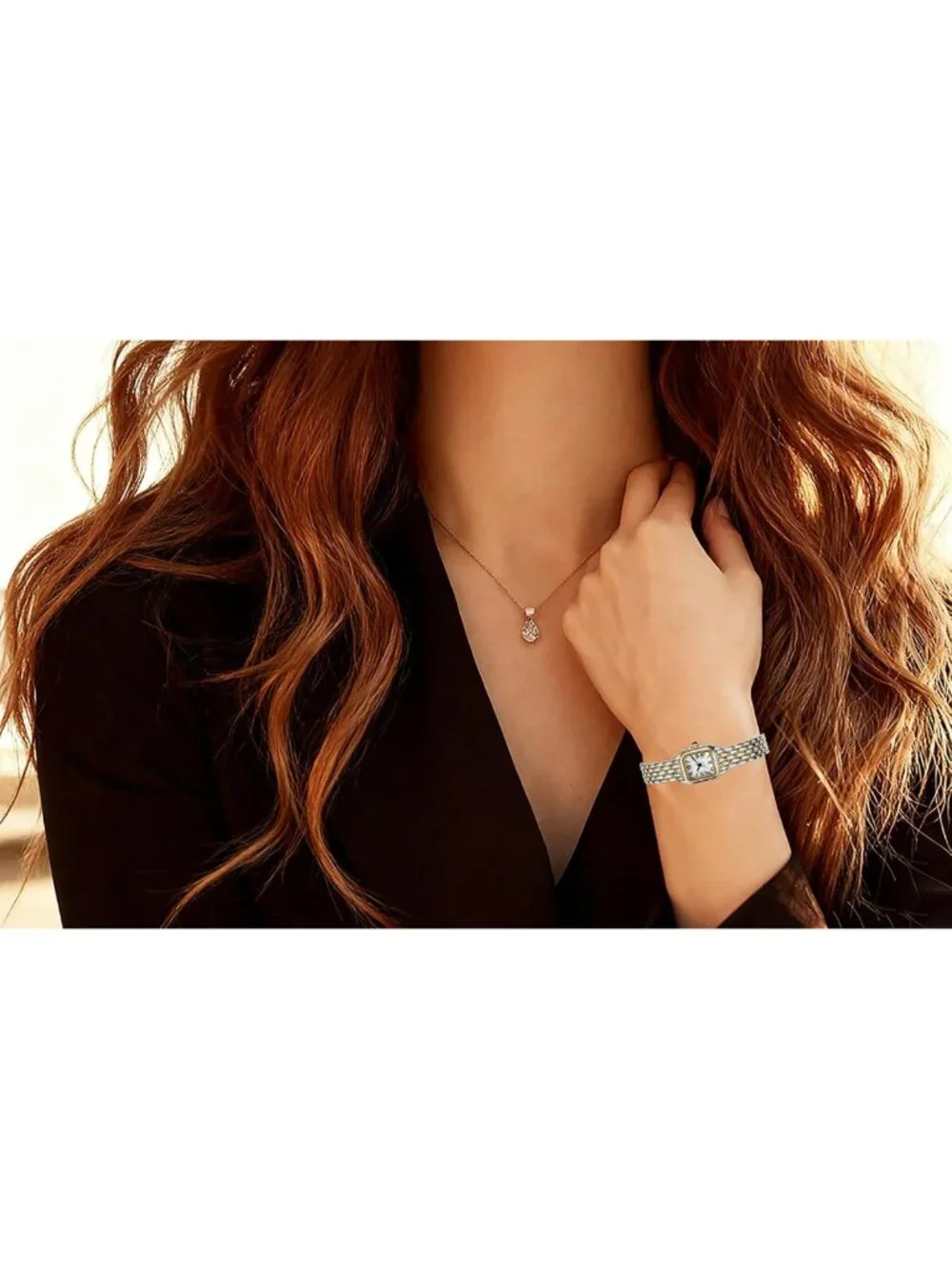 Vintage Square Luxury Watch for Women - Gold Silver Two-Tone, Roman Numerals